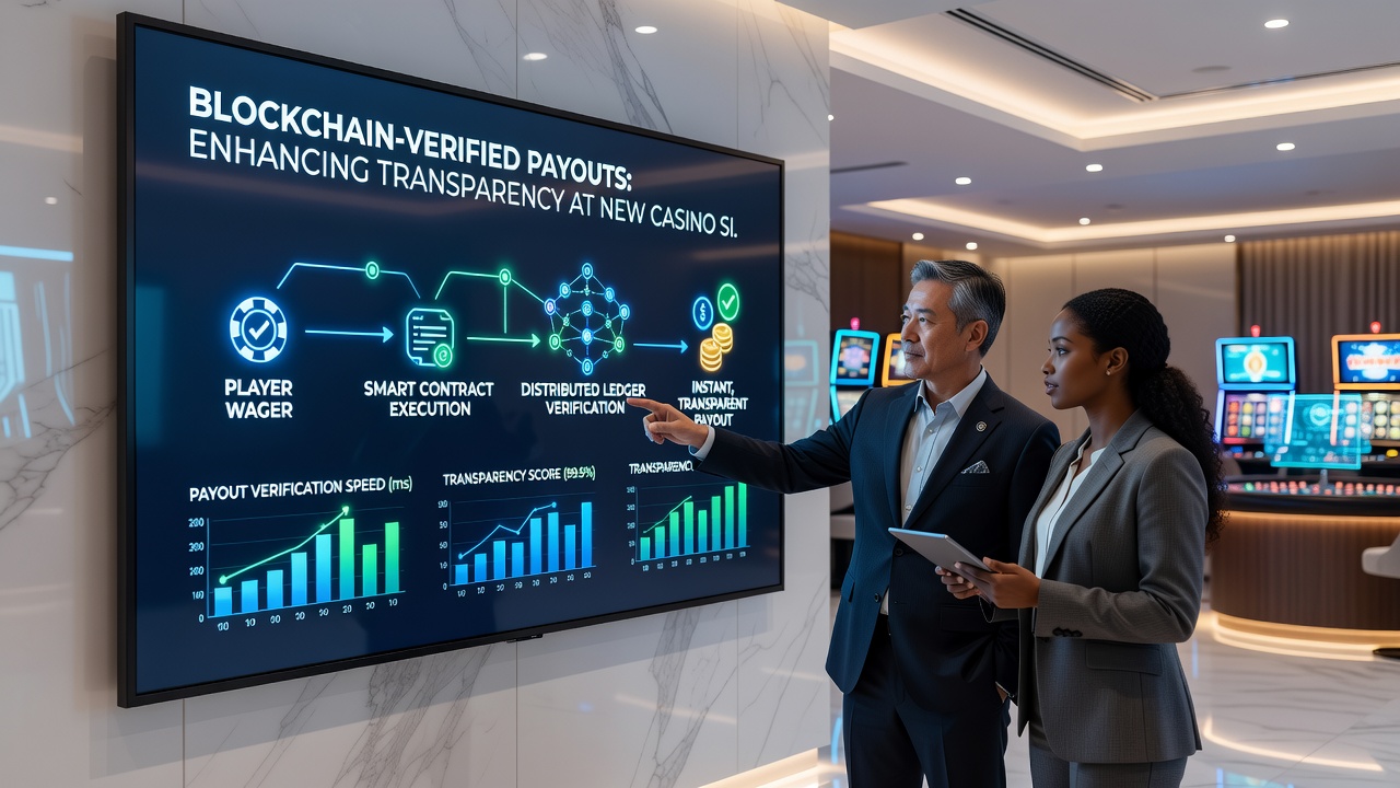 Digital ledger display showing verified casino payout transactions on a blockchain explorer interface