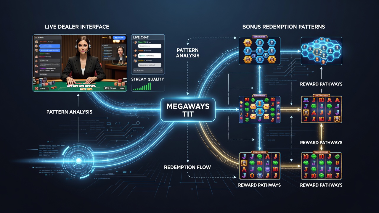 Data visualization of bonus redemption flows between live dealer tables and Megaways slots on mobile